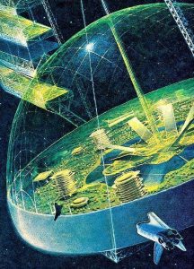 Life in Space Domed, Space City por Andrei Sokolov, 1981