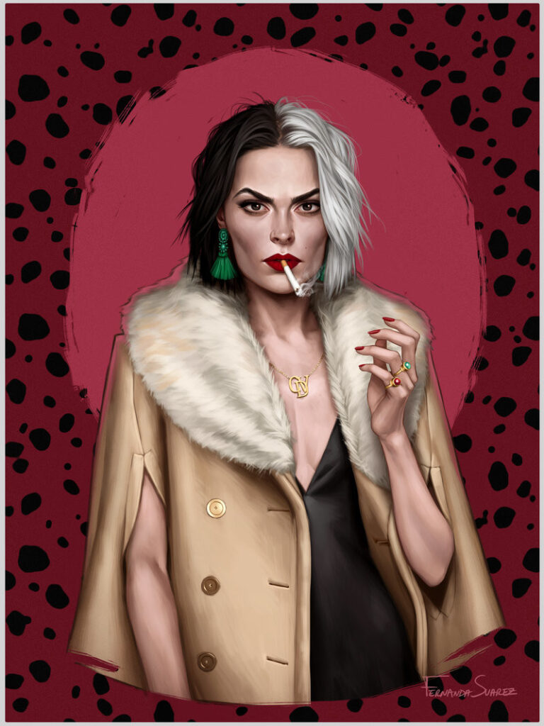 Cruella Versão Realista Arte Fernanda Suarez