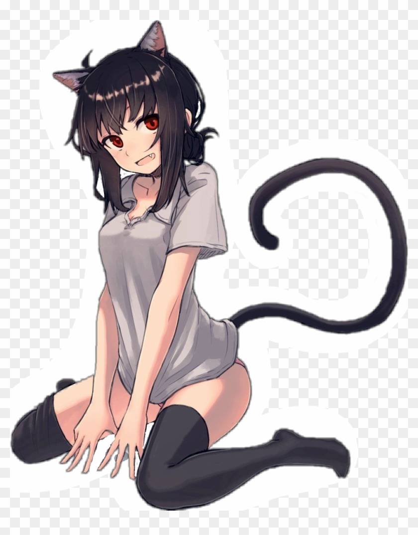 neko sticker - anime cat girl