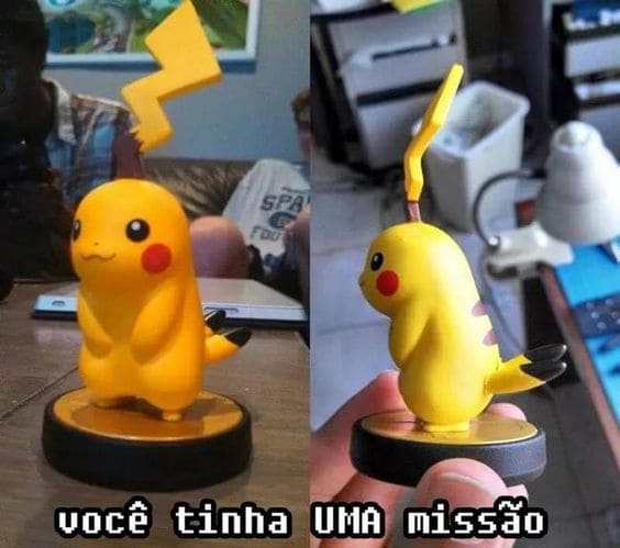 Bonecos Pikachu algo está errado