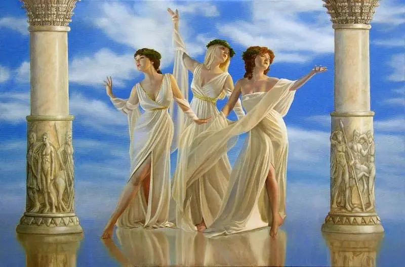 As Horas - deusas Mitologia Grega- Eunomia - Dice - Irene