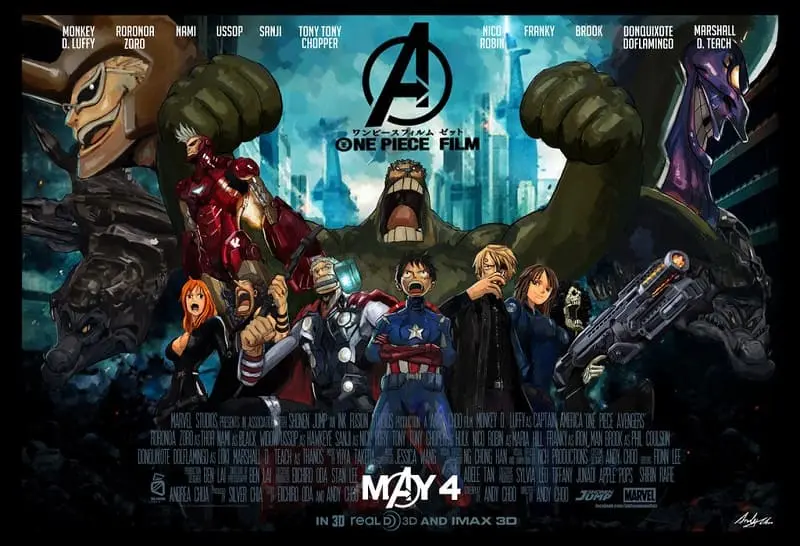 One Piece - Vingadores -Arte Andimoo