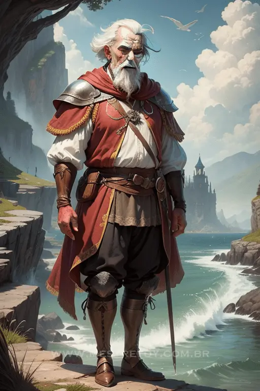 Personificação de Nereu antigo deus Ancião