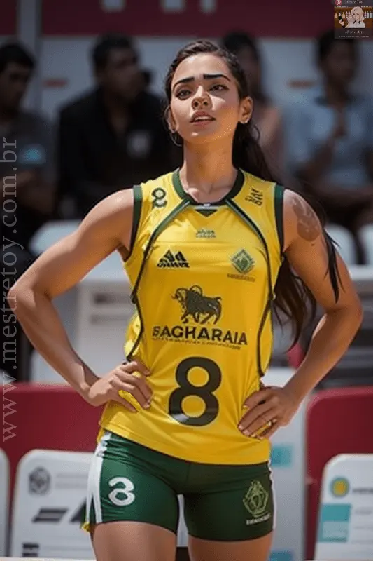 Jogadora de Vôlei Feminino - Artes Realistas - Arte: Mestre Toy